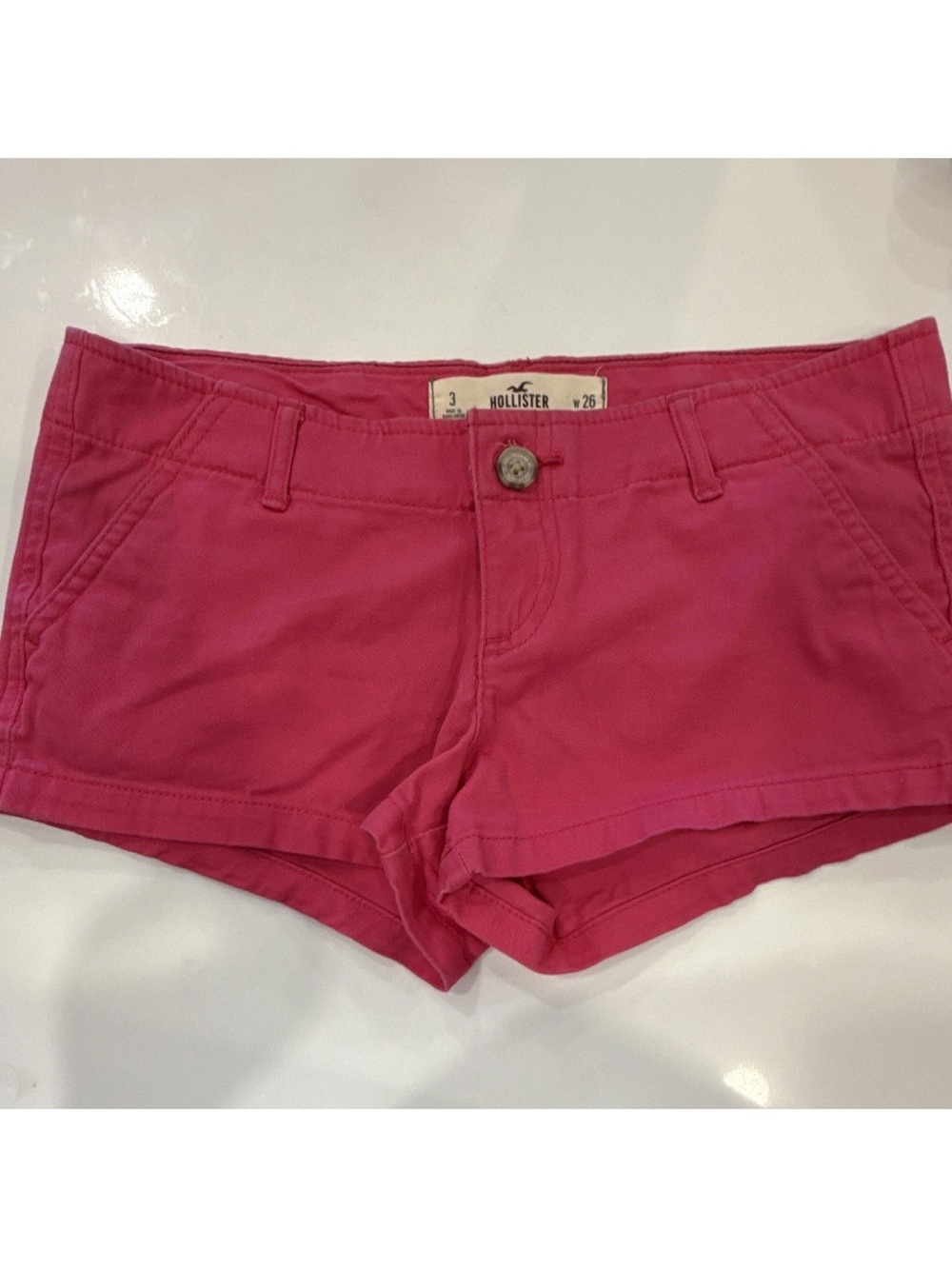 Y2K Hollister juniors Pink Cotton Blend Shorts size 3